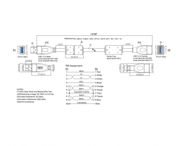 ATZ USB3AMAF1M_to_5M_A_drawing